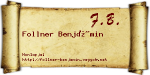Follner Benjámin névjegykártya