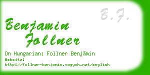 benjamin follner business card